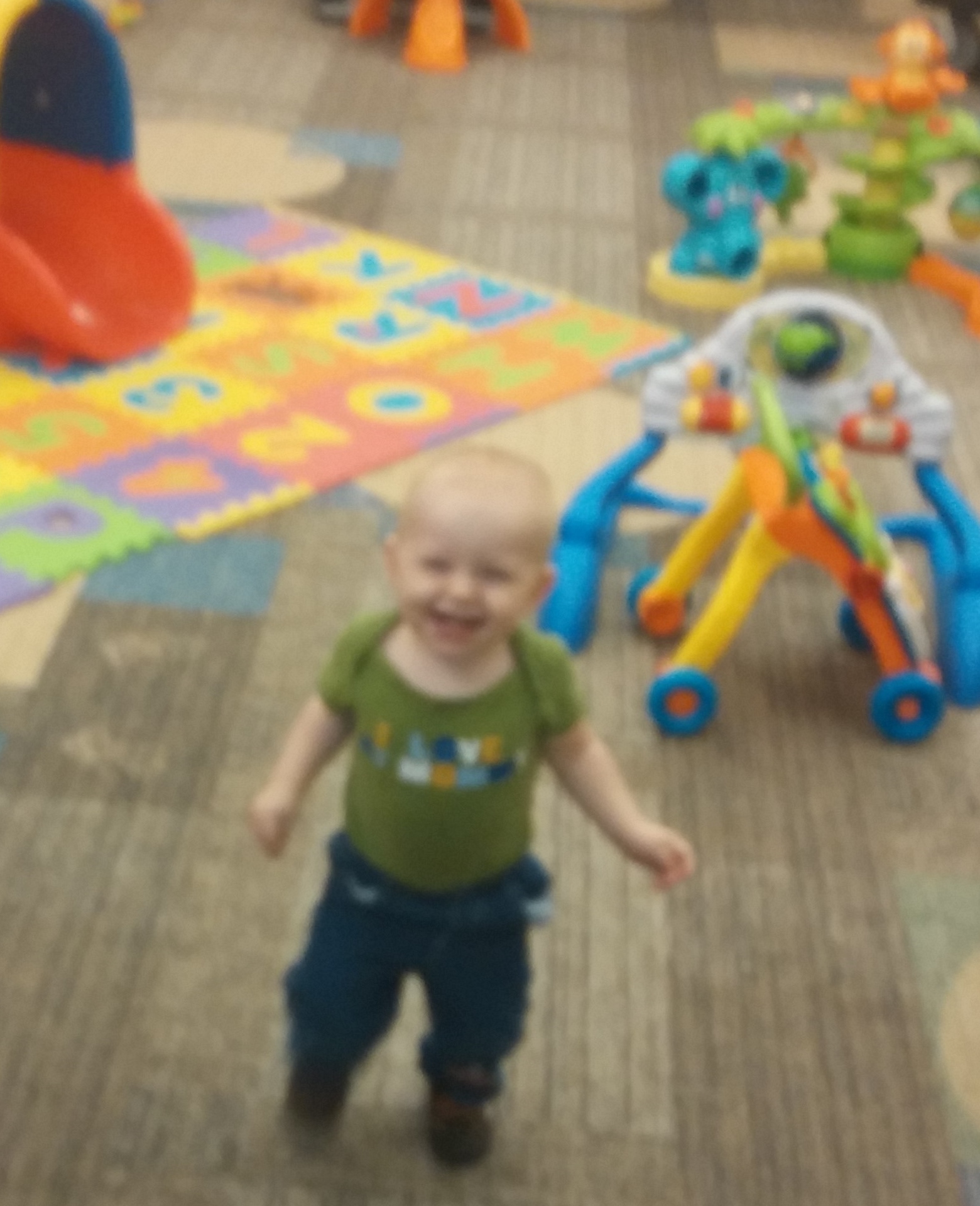 My son as I picked him up from Willow Creek last Wednesday night.